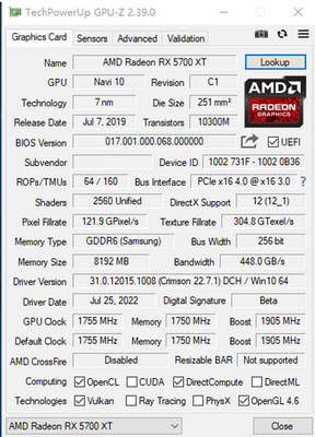 PCWINMAX Radeon RX 5700 XT 8GB GDDR6 Graphics Card Dual Fan Gaming Graphic Cards For PC