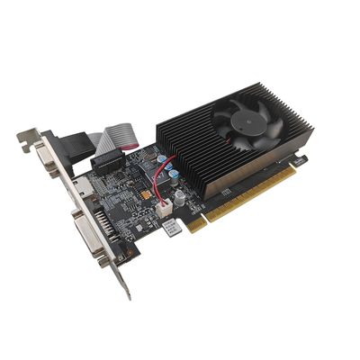 PCWINMAX GeForce GT 610 1GB GDDR3 64 bits Tarjeta gráfica de bajo perfil, ventilador único PCIe GPU para PC de escritorio y múltiples pantallas, OEM ODM al por mayor